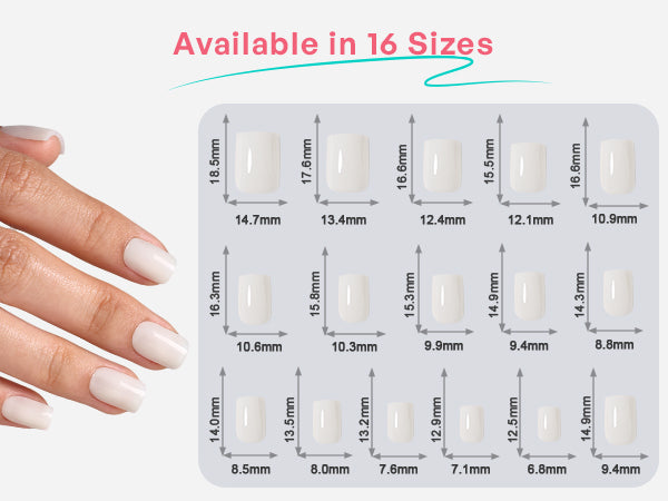 Cloud Veil Milky White Gloss — Short Square detail image 1