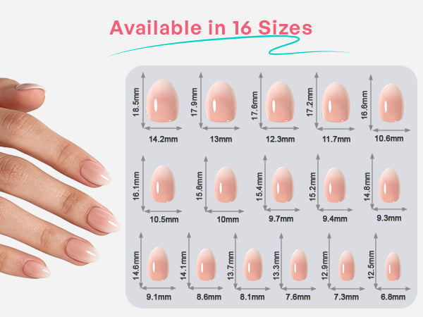 Rosewater Fade Pink Ombre — Extra Short Almond detail image 1