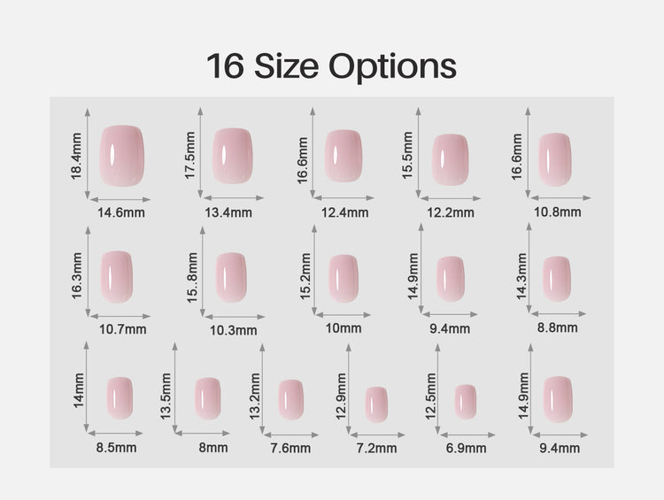 Blush rose effet savon — faux ongles press-on carrés courts en gel souple detail image 1