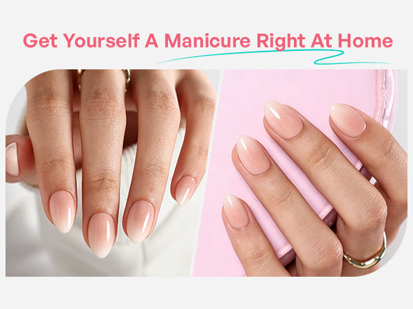 Rosewater Fade Pink Ombre — Extra Short Almond detail image 2
