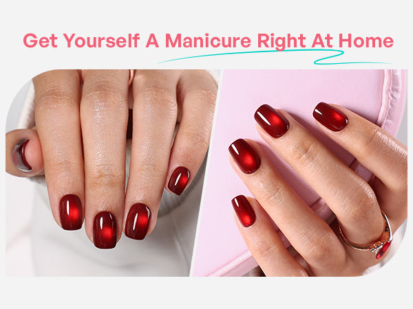 Ruby Halo Wine Cat Eye — Short Square detail image 2