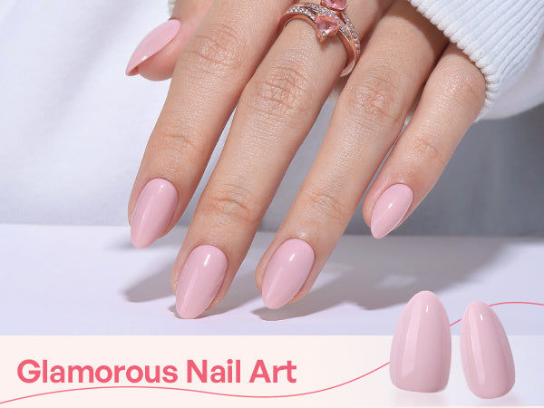 Ongles ronds à coller jaune beurre detail image 1