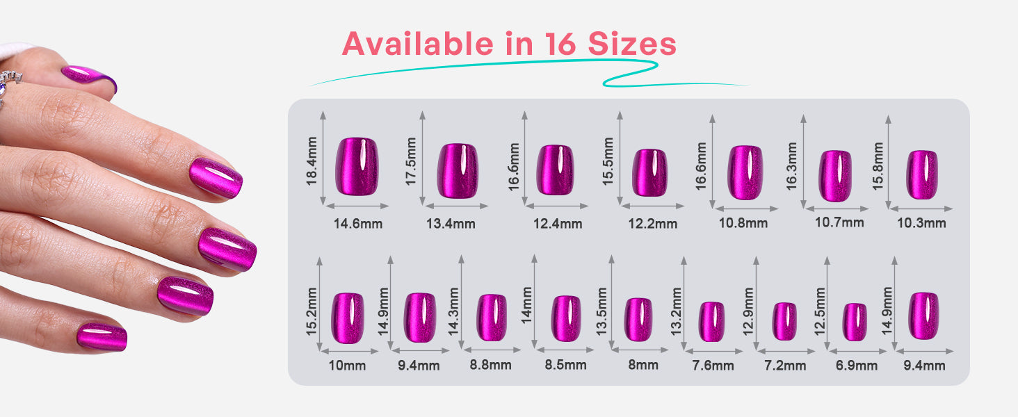 Faux Ongles Réutilisables en Gel Doux Courts et Carrés de Style Salon Amethyst Glow detail image 1