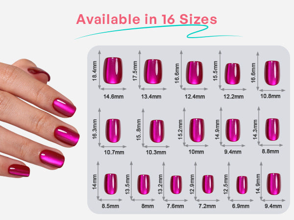 Faux Ongles Courts Carrés Réutilisables en Gel Doux Style Salon Berry Glow detail image 1