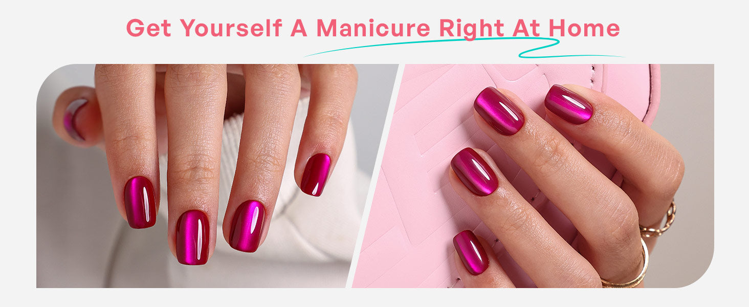 Faux Ongles Courts Carrés Réutilisables en Gel Doux Style Salon Berry Glow detail image 3