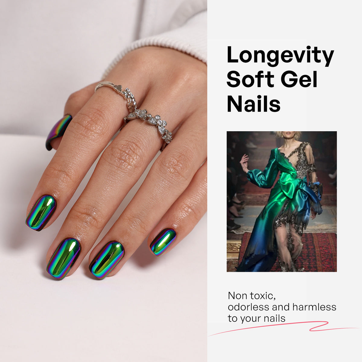 Chameleon Salon Style Reusable Soft Gel Press on Nails product image 4 | SHANGMENG®
