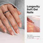 Champagne Salon Style Reusable Soft Gel Press on Nails product image 4 | SHANGMENG®