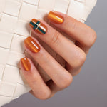 Gilded Check Salon Style Reusable Soft Gel Press on Nails product image 4 | SHANGMENG®
