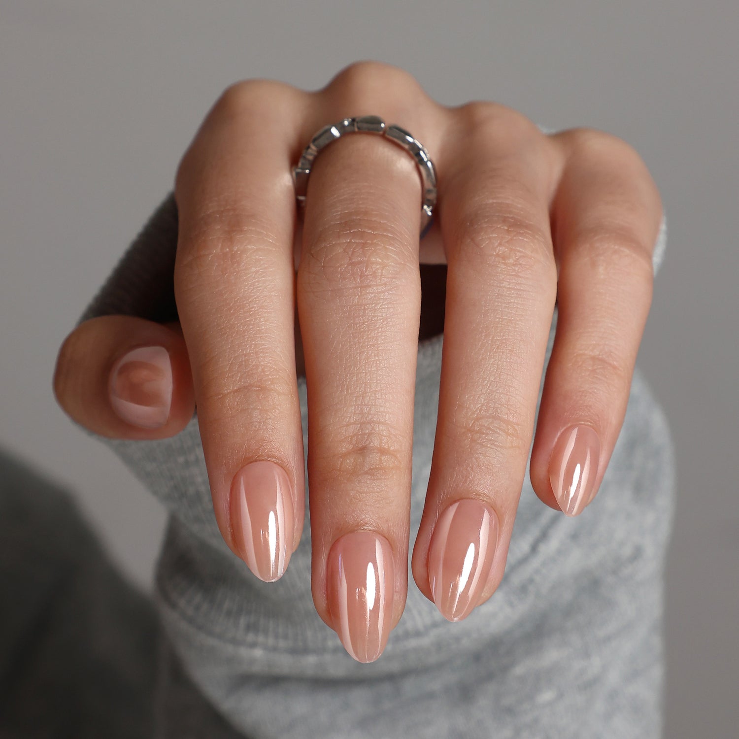 Champagne Salon Style Reusable Soft Gel Press on Nails product image 3 | SHANGMENG®