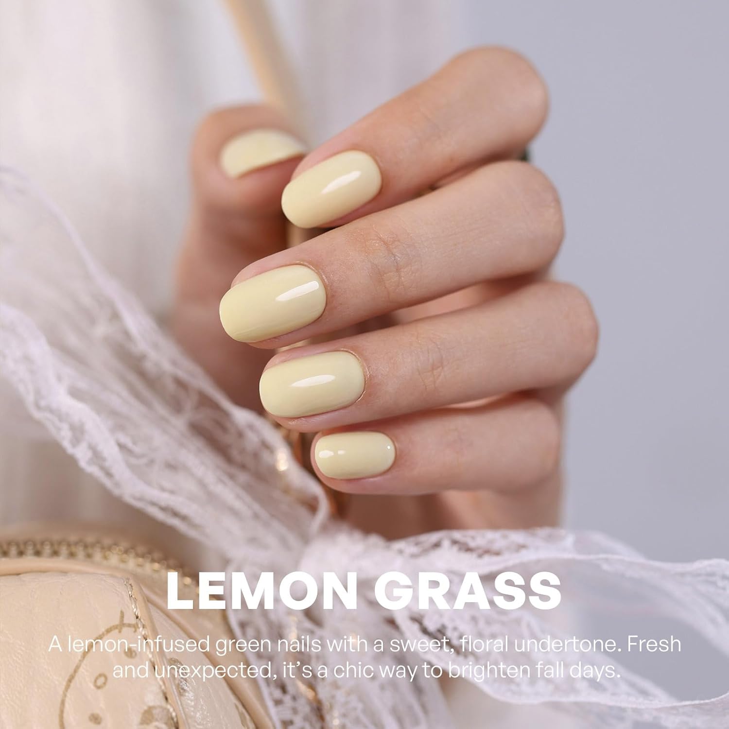 Butter Yellow Round Press-On Nails