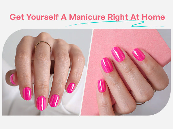 Candy Pink Salon Style Reusable Soft Gel Press on Nails detail image 2