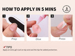 Cat Eye Champagne Nude Short Square Press-On Nails application steps detail | SHANGMENG®