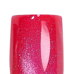 French Tip Cat Eye Gold Short Square Press on Nails single nail closeup finish | SHANGMENG®