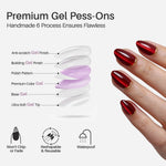 Cat Eye Gold Foil 3D Short Almond Soft Gel Press on Nails UV cure 6-layer soft gel process | SHANGMENG®