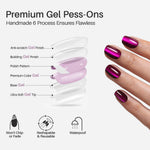 Cat Eye Purple Short Square Soft Gel Press on Nails UV cure process SHANGMENG®
