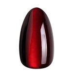Ruby Heart unhas press-on amendoadas cat eye: foto de estúdio de uma unha solta | SHANGMENG®