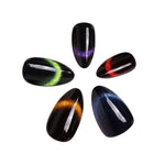 Aurora Muse Five-Shade Cat Eye Short Almond Press-On Nails five-shade loose nail lineup | SHANGMENG®
