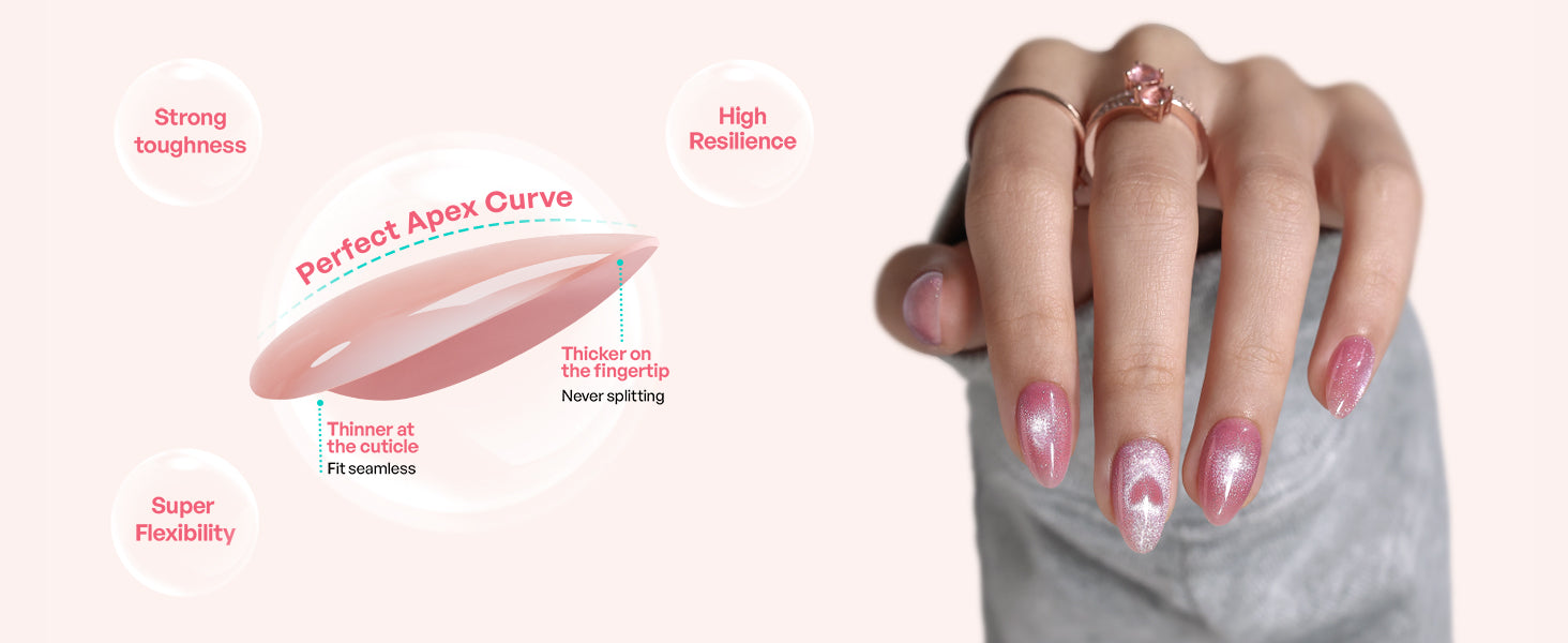 Pink Velvet Cat Eye Heart Valentines Nails detail image 2