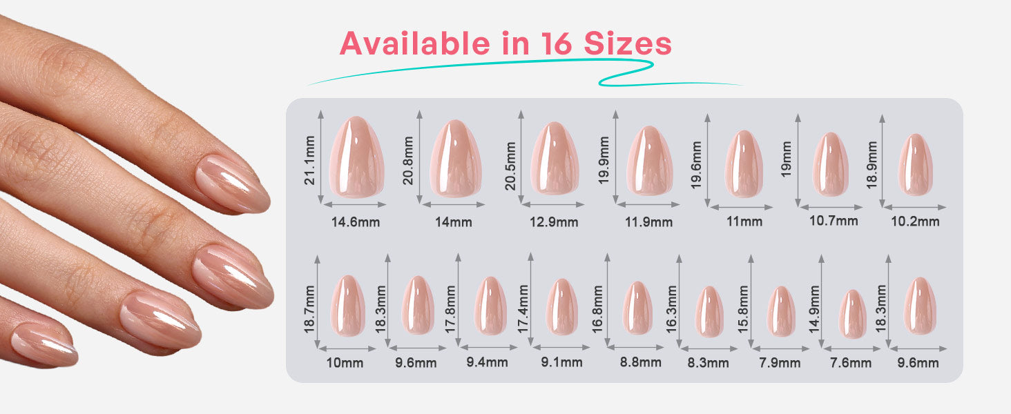 Faux Ongles Réutilisables Courts en Gel Souple Amande Effet Salon de Manucure Champagne detail image 1