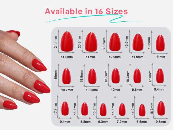 Classic Red Salon Style Reusable Soft Gel Press on Nails detail image 2