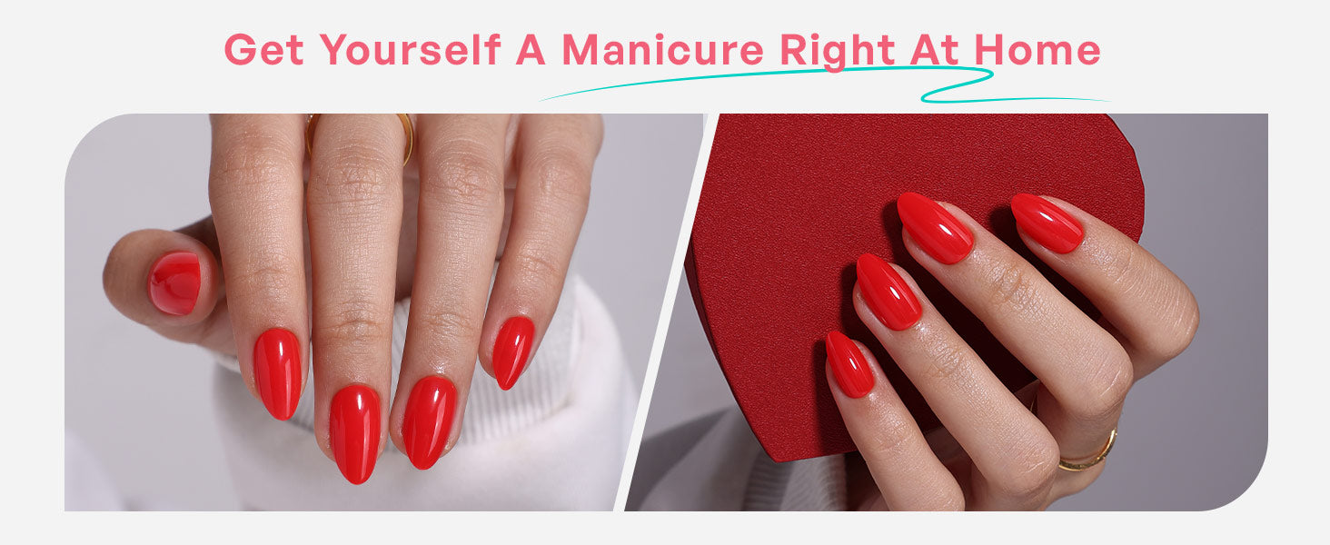Classic Red Salon Style Reusable Soft Gel Press on Nails detail image 1