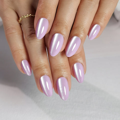 Cat Eye Pink Press on Nails Kit
