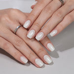 Cloud Dancer White Glow — Short Square white short square on-hand view 5 | SHANGMENG®