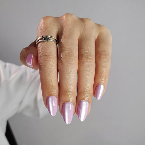Cat Eye Pink Press on Nails Kit