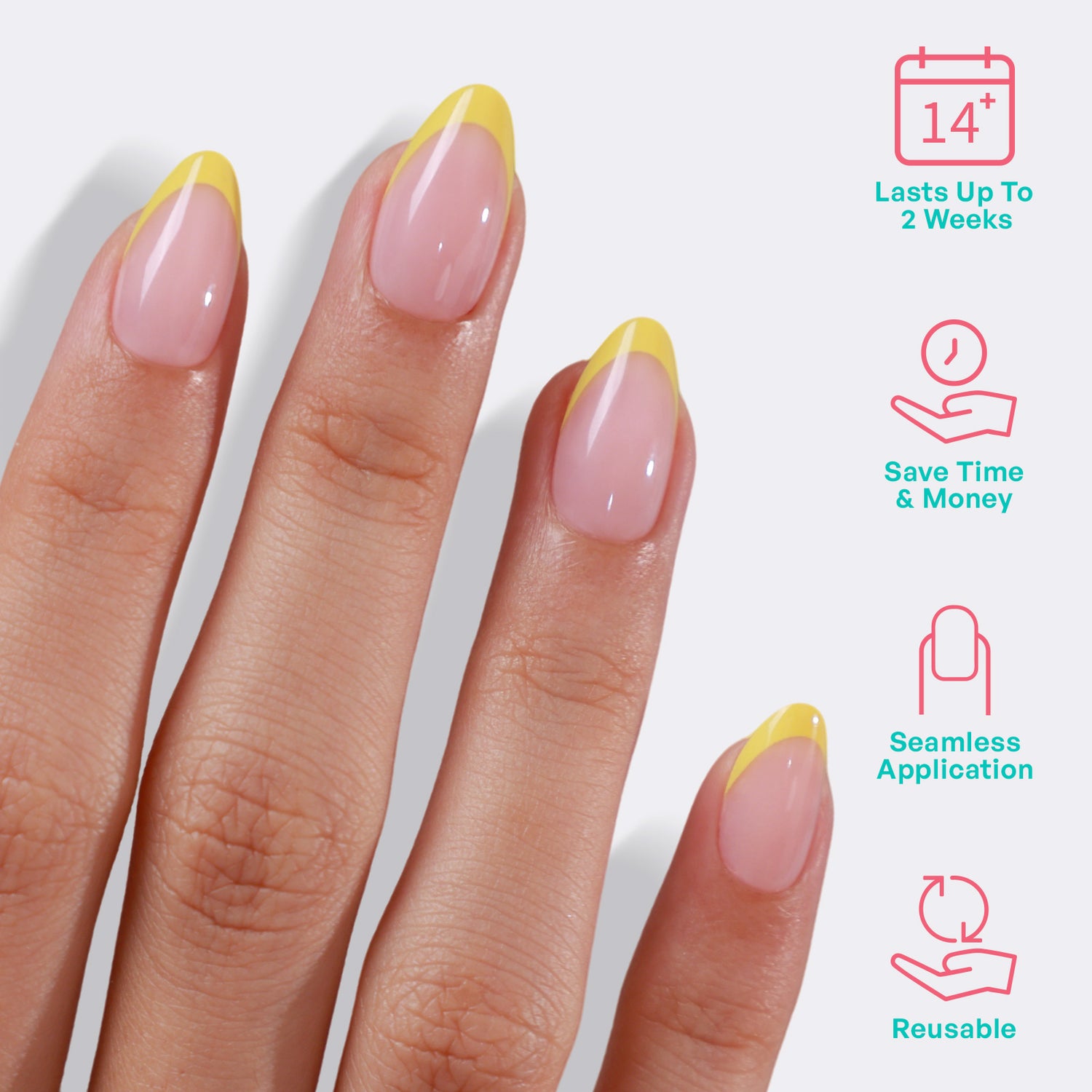 Yellow French Tips Fall Almond Nails