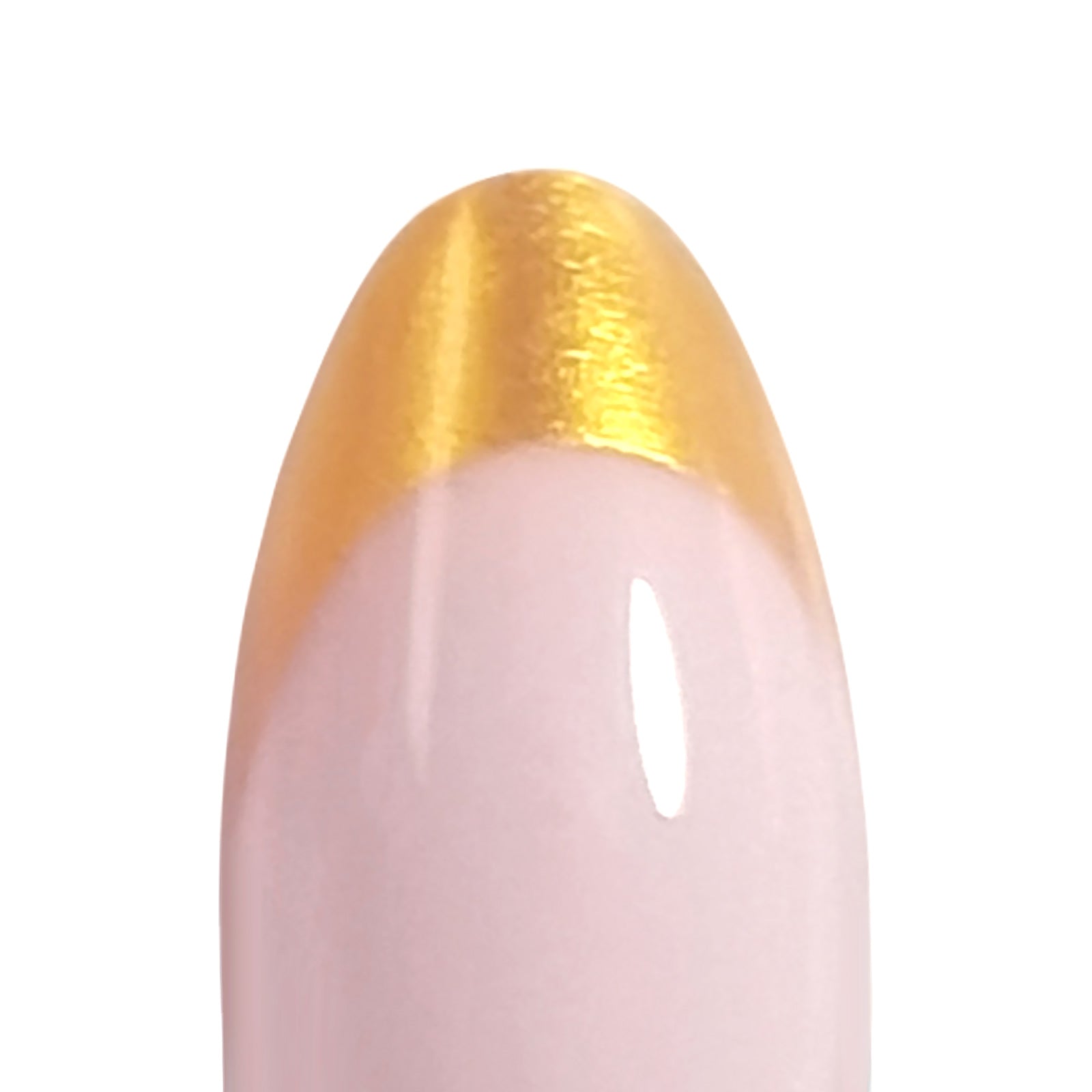 French Lilac Pink Almond Reusable Soft Gel Press-On Nails single nail tip close-up | SHANGMENG®