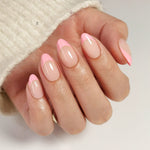 French Pink Almond Reusable Soft Gel Press-On Nails product detail view | SHANGMENG®