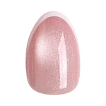 French Tip Cat Eye White Extra Short Almond Press-On Nails single loose nail studio shot one | SHANGMENG®