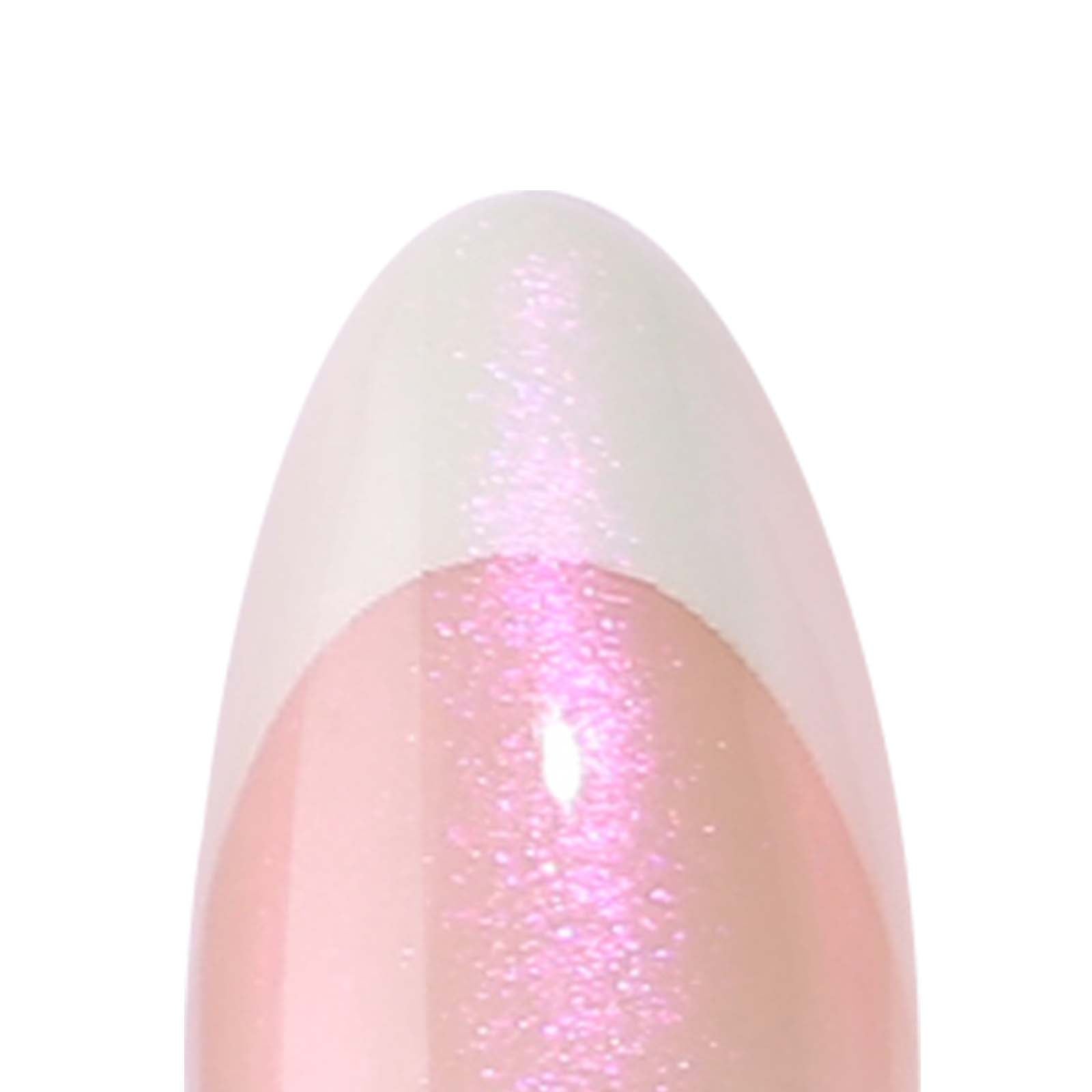 French Tip White Short Almond Soft Gel Press-On Nails review or scene detail | SHANGMENG®
