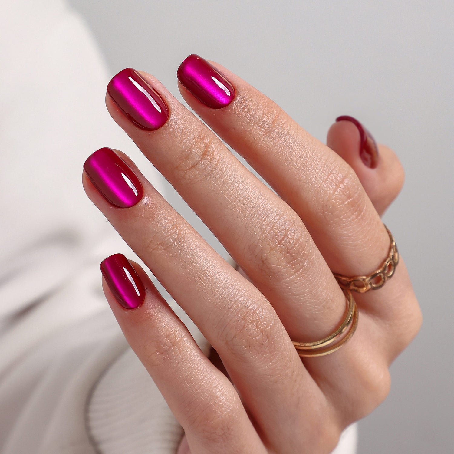 Berry Glow Salon Style Reusable Soft Gel Press on Nails product image 3 | SHANGMENG®