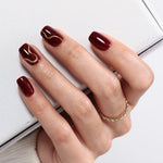 Gilded Ember Red Gold Swirl — Short Square product detail view | SHANGMENG®