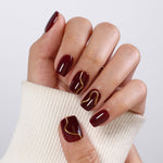 Gilded Ember Red Gold Swirl — Short Square review or scene detail | SHANGMENG®