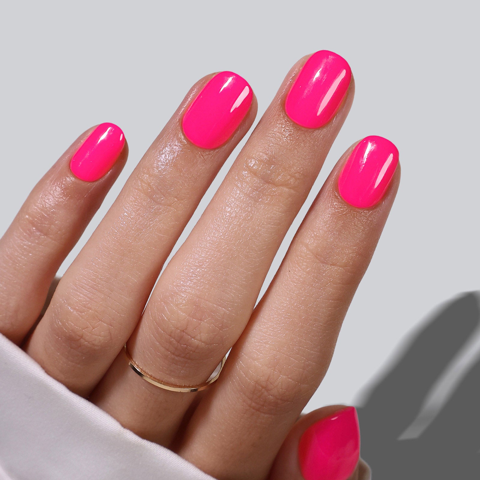 Hot Pink Extra Short Square Soft Gel Press on Nails product image 5 | SHANGMENG®