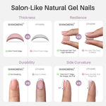 Lunar Arc Cat Eye Silver Short Square Press-On Nails soft gel quality comparison | SHANGMENG®