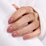 Mauve Haze Glossy Pink — Extra Short Almond lifestyle atmosphere view | SHANGMENG®