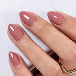 Mauve Haze Glossy Pink — Extra Short Almond product detail view | SHANGMENG®