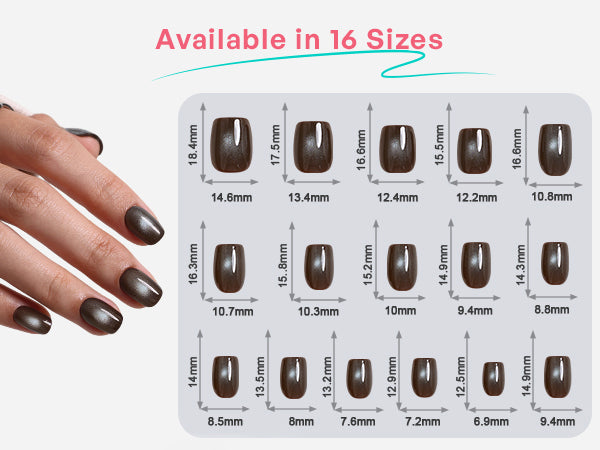 Midnight Shimmer Reusable Soft Gel Press on Nails detail image 1