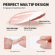 Red Gold-Tipped French Tip Short Press-On Nails