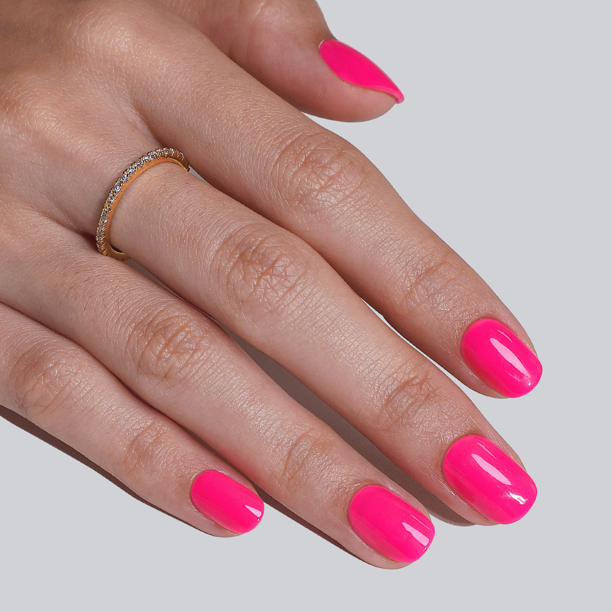 Hot Pink Extra Short Square Soft Gel Press on Nails product image 4 | SHANGMENG®