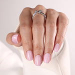 Pink Stardust Glitter — Short Square hand model view | SHANGMENG®