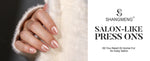 Pinkie Smile Pink Chrome Extra Short Almond on-hand product view 6 | SHANGMENG®