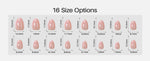 Pinkie Smile Pink Chrome — Extra Short Almond size and fit guide | SHANGMENG®