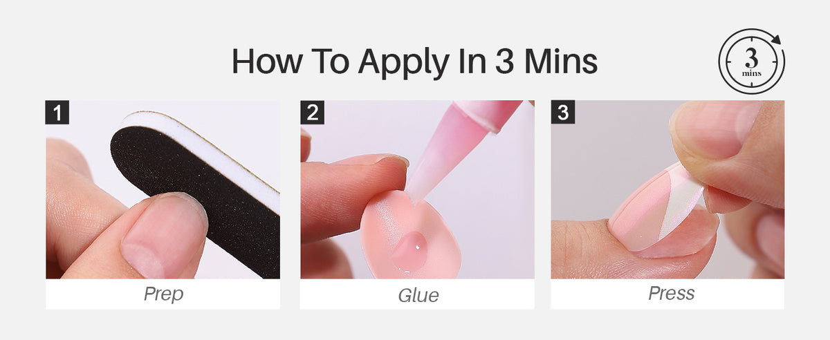 Pinkie Smile Pink Chrome — Extra Short Almond application steps | SHANGMENG®