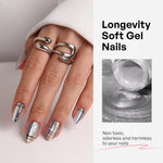 Plaid Shimmer Salon Style Reusable Soft Gel Press on Nails product image 4 | SHANGMENG®