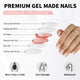 Gradient White Ombre Short Square Nails