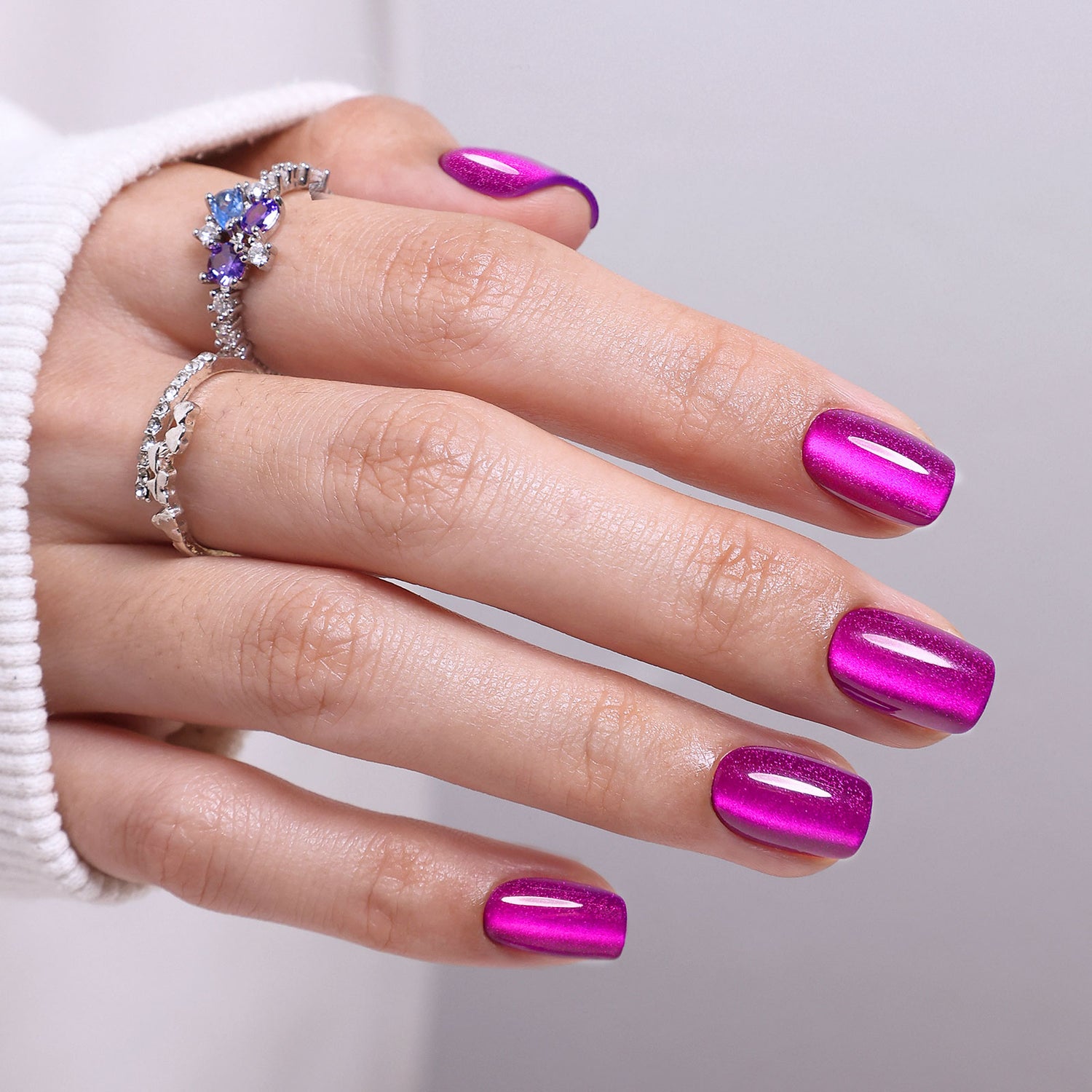 Amethyst Glow Salon Style Reusable Soft Gel Press on Nails product image 7 | SHANGMENG®